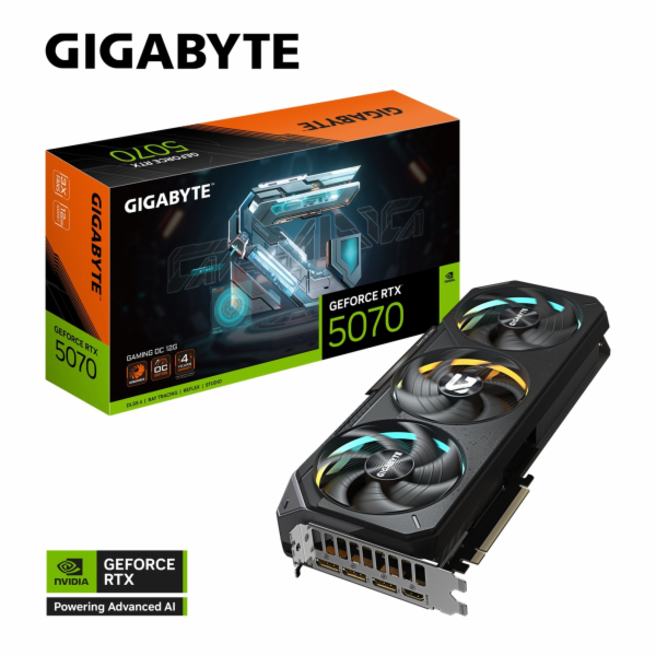 GIGABYTE VGA NVIDIA GeForce RTX 5070 GAMING OC 12G, 12G G...