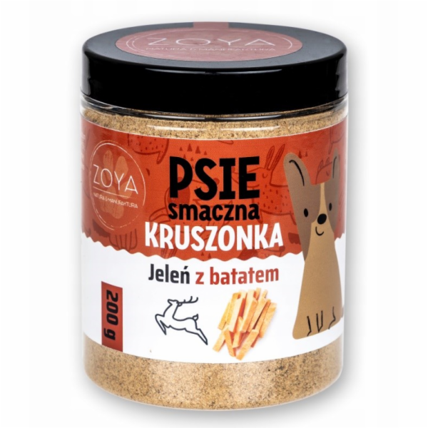 ZOYA Deer crumble with sweet potato - pamlsek pro psa - 200g