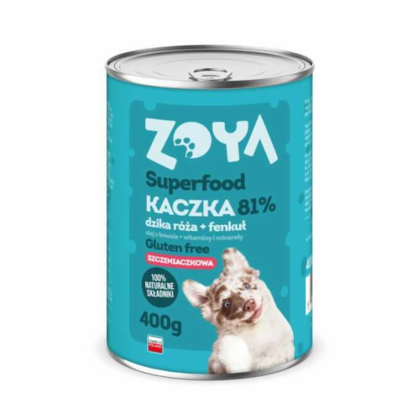 ZOYA Superfood Puppy Duck - vlhké krmivo pro psy - 400g