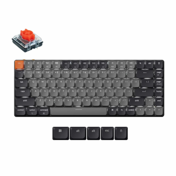 Bezdrátová nízkoprofilová klávesnice Keychron K3 LED Red ...