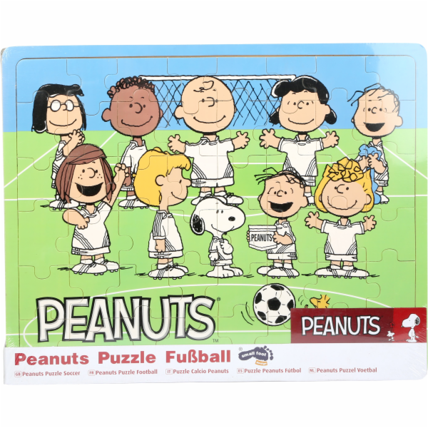 small foot Dřevěné puzzle Snoopy a fotbal