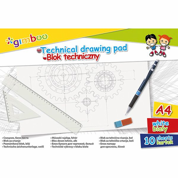Gimboo Technický blok A3 10k bílý