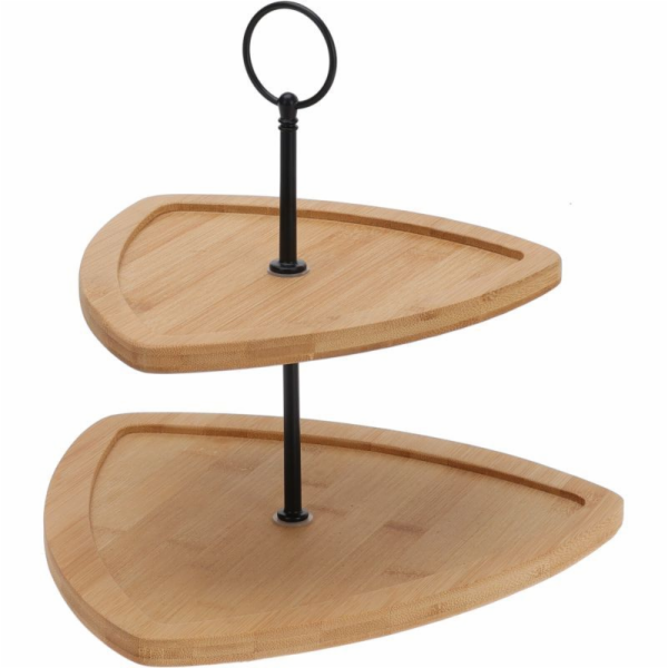 Etažér dřevěný 2 patra trojúhelník 23,5 cm KO-170490960troj