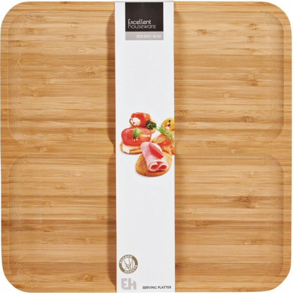 Servírovací podnos dřevěný 30 x 30 cm KO-784610130