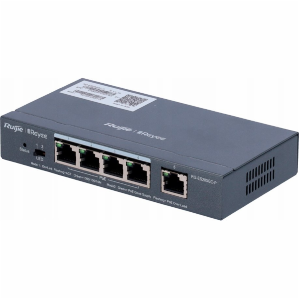 Reyee RG-ES205GC-P Smart mananged PoE switch, 4x PoE