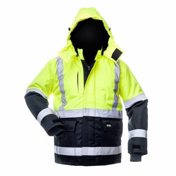 BO_SAFETY Bunda CANVAS HI-VIS FB-8946 žlutá, modrá, XL