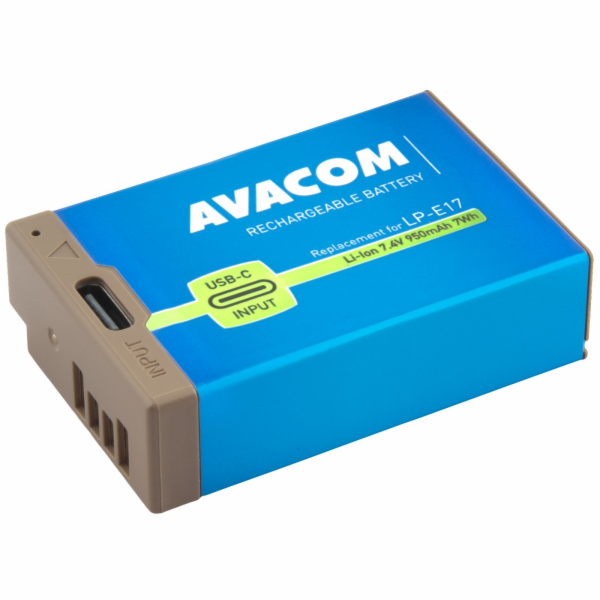 AVACOM baterie Canon LP-E17 vstup USB-C Li-Ion 7.4V 950mA...