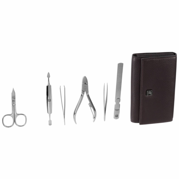 Zwilling CLASSIC INOX Neat s leather case, purple, 7pc