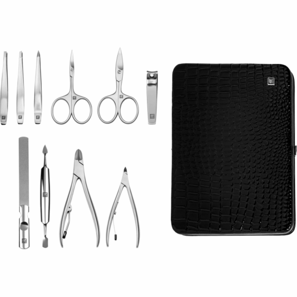 Zwilling Maniküre Pediküre Set 10tlg., Leder, schwarz