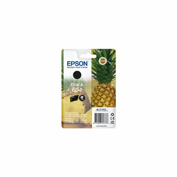 Epson 604 - 3.4 ml - černá - originální - blistr s RF / a...