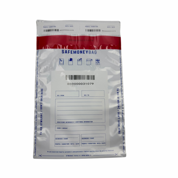SAFEMONEYBAG Trezorové obálky bílé B5 190x260+35 100 ks