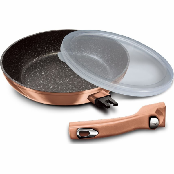 Pánev s odnímatelnou rukojetí + víko 24 cm Rosegold Metal...