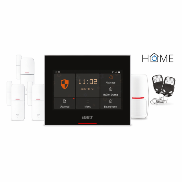 iGET HOME X5 Advanced - Domovní Wi-Fi smart alarm s LCD, ...