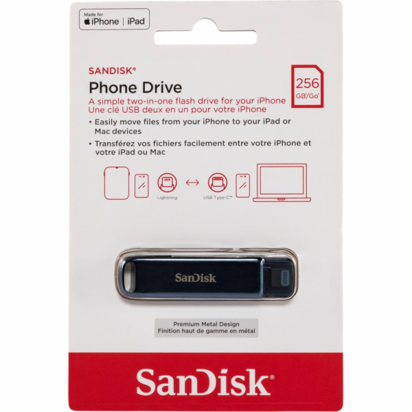 SanDisk Phone Drive - Jednotka USB flash - 256 GB - USB-C...