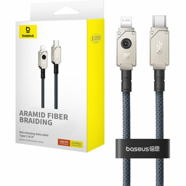 Baseus Unbreakable Kabel USB C na iP 1 m 20 W Bílá