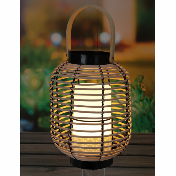 Venkovní lucerna s LED svíčkou ratanová 24 cm KO-AF5000710