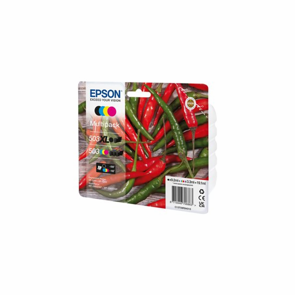 Epson 503/503 XL Multipack - 4-balení - kapacita XL (čern...