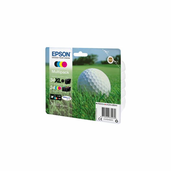 Epson 34XL - 4-balení - XL - černá, žlutá, azurová, purpu...