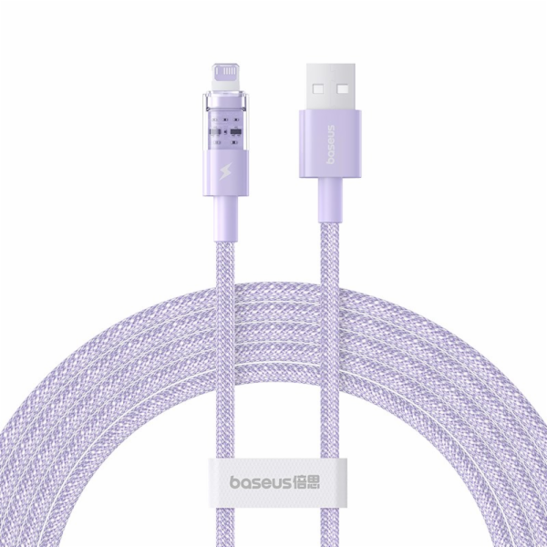 Baseus Gem Rychlonabíjecí kabel USB na IP 2,4A 2 m Fialová