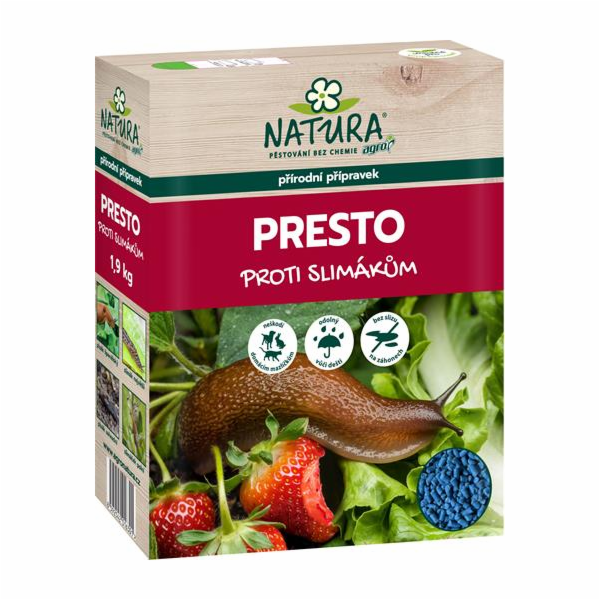Přípravek Agro NATURA PRESTO na slimáky 1,9 kg