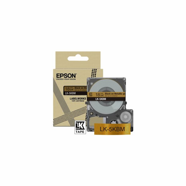 Epson LabelWorks LK-5KBM - Černá na metalické zlaté - Rol...