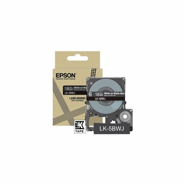 Epson LabelWorks LK-5BWJ - Bílá na matné černé - Role (1,...