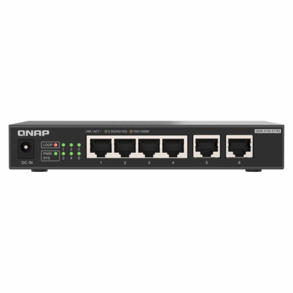 QNAP QSW-2104-2T-R2 síťový přepínač Nespravované 10G Ethe...