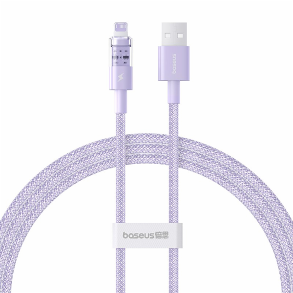 Baseus Gem Rychlonabíjecí kabel USB na IP 2,4A 1 m Fialová