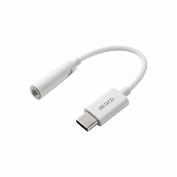 DELTACO USBC-1145, USB-C samec/Jack 3.5mm samica