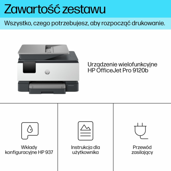 HP OfficeJet Pro 9120b Bezdr. př. All-in-One Barva Tiskár...