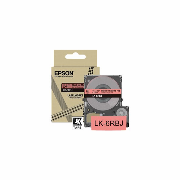 Epson LabelWorks LK-6RBJ - Černá na matné červené - Role ...