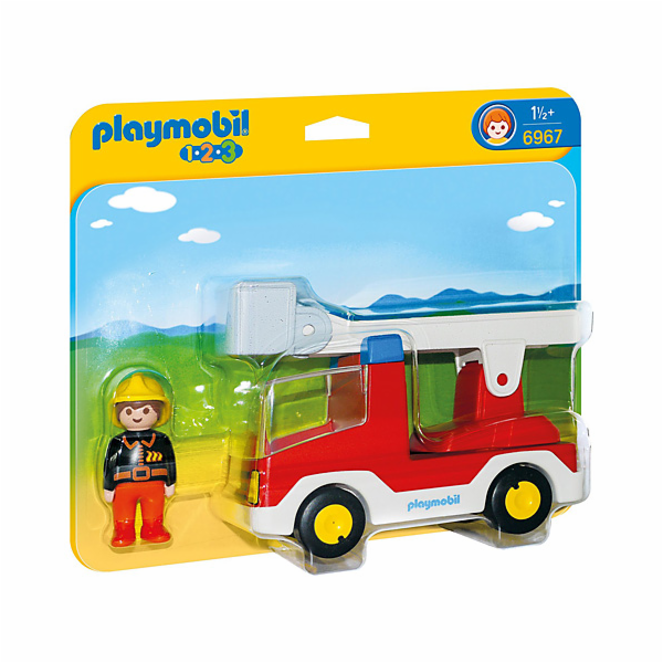Hasičské auto Playmobil, 1.2.3, 2 ks