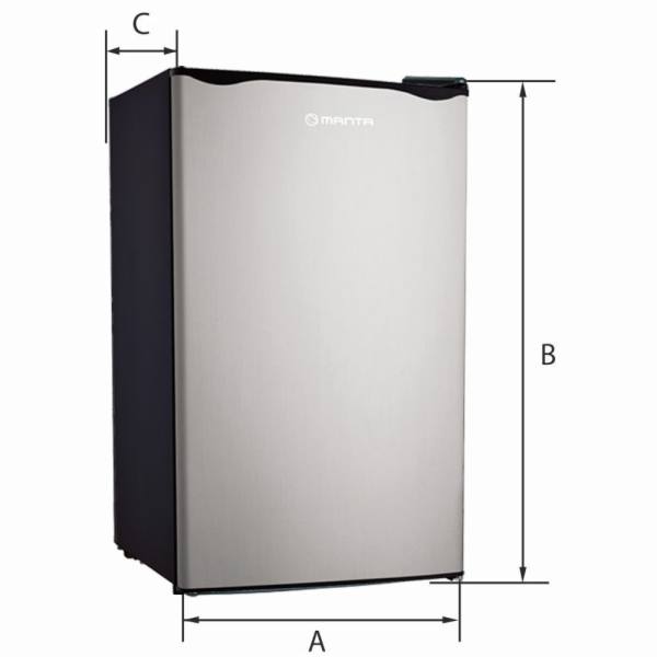 Lednice Manta MM520PS 91L Silver Inox/Black