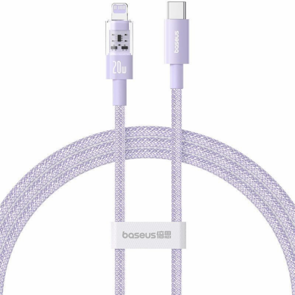 Baseus Gem Rychlonabíjecí kabel USB-C na iP 1 m 20 W Fialová