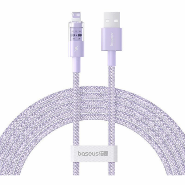 Baseus Gem Rychlonabíjecí kabel USB na IP 2,4A 2 m Fialová