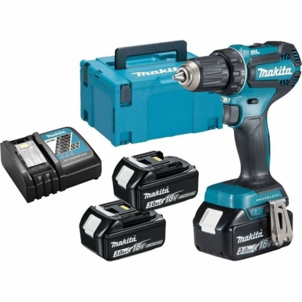 Vrtací šroubovák Makita DDF485RF3J 18 V 3 x 3 Ah baterie