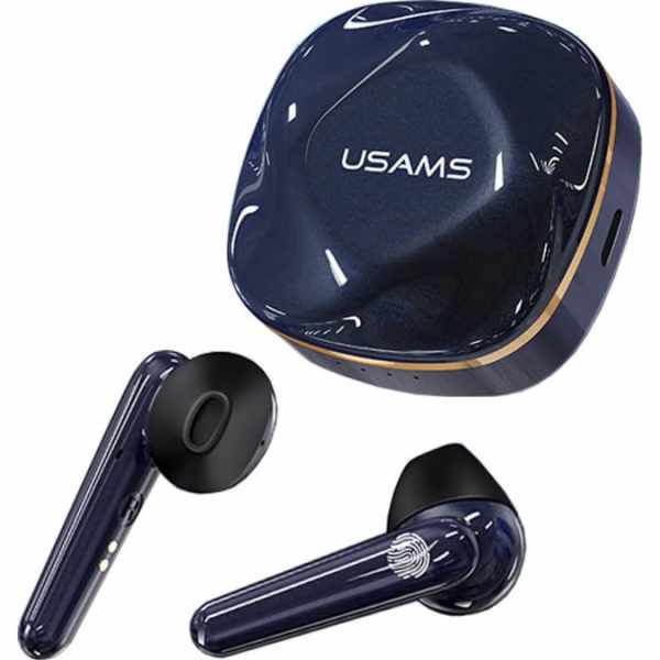 USAMS Bluetooth sluchátka TWS 5.0 SD Series Blue BHUSD02