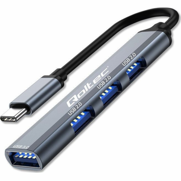Qoltec HUB adaptér USB-C 3.1 4v1 | USB 3.0 | 3x USB 2.0