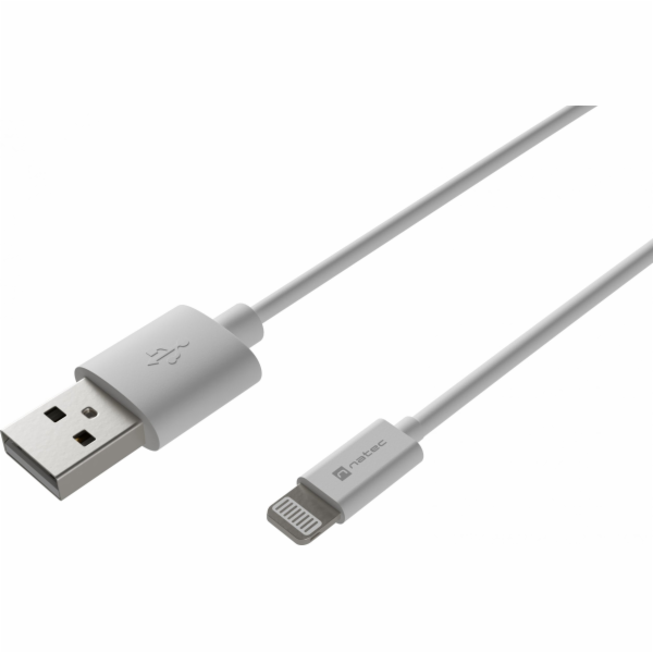 Natec Lightning (M)->USB-A(M) Kabel 1m MFI Prati White