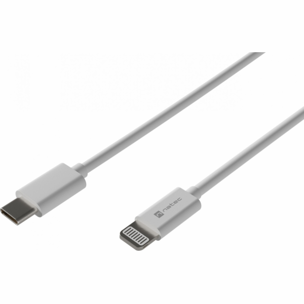 Natec Lightning (M)->USB-C (M) Kabel 2m MFI Prati White