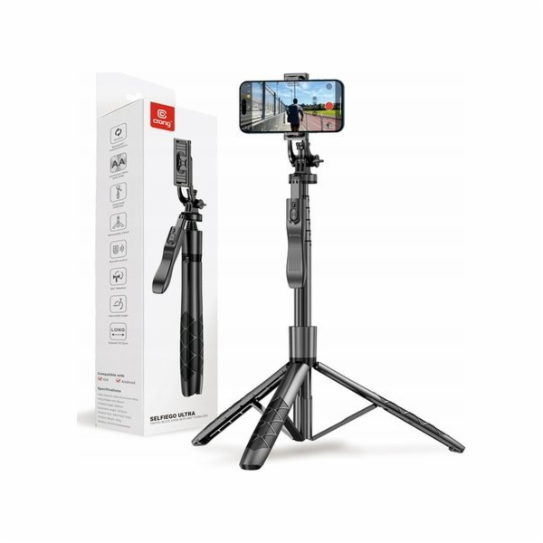 CRONG SelfieGo Ultra Aluminium Selfie Stick Bluetooth sta...