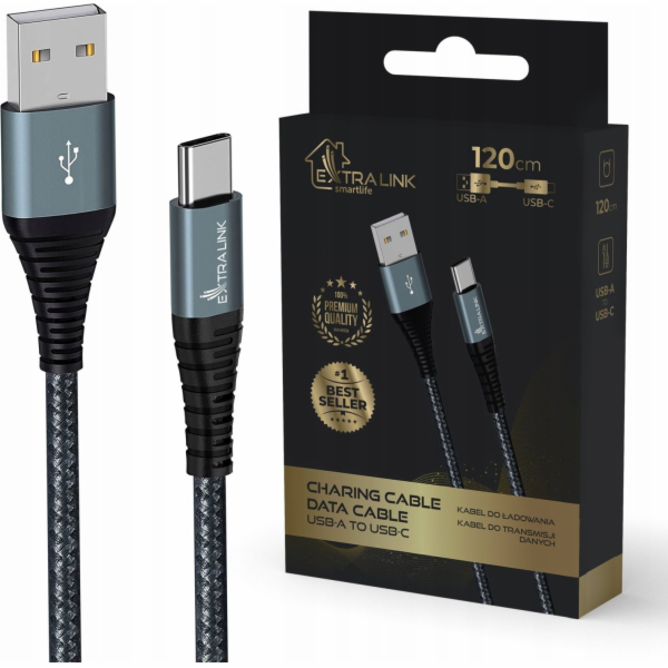 Extralink Kabel USB Type-A na USB Type-C Smart Life 1,2 m...