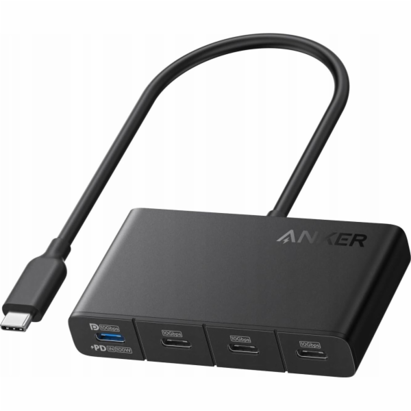 Anker Hub 4v1 10Gbps USB-C černý