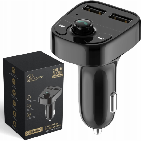 Extralink  FM vysílač do auta s funkcí nabíjení Smart Lif...