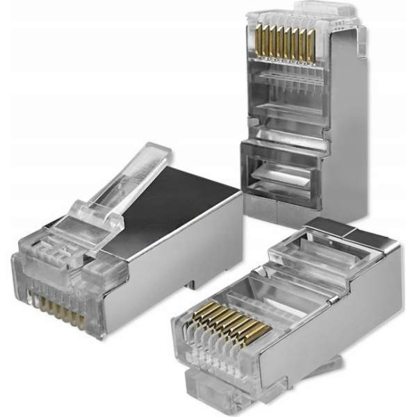 Qoltec Průchozí zástrčka konektor RJ45 | CAT6 | FTP | Prů...