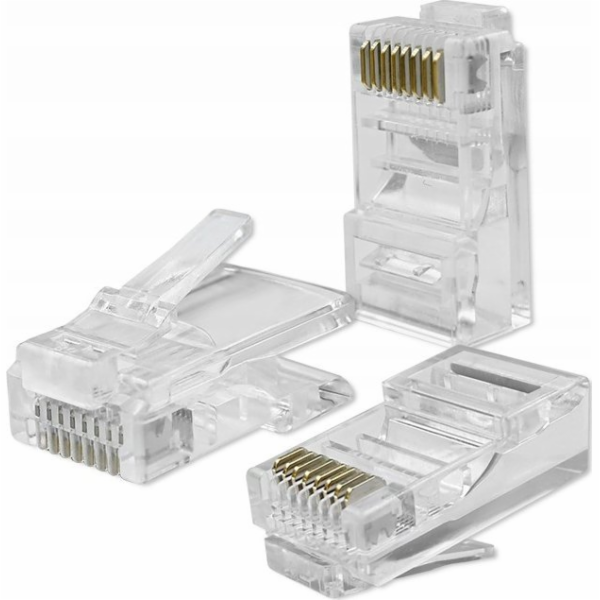 Qoltec Průchozí zástrčka konektor RJ45 | CAT6 | UTP | Prů...