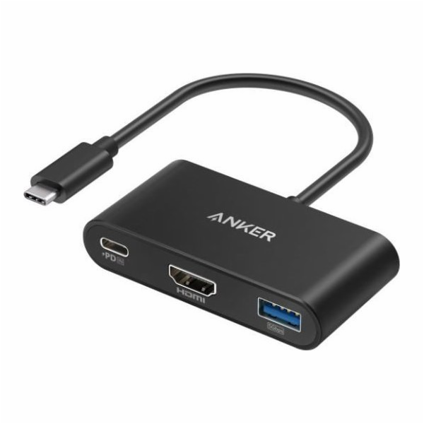 Anker USB-C Hub 3v1 4K HDMI šedý