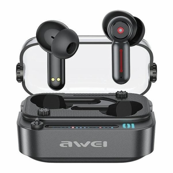 AWEI Sluchátka Bluetooth 5.3 TWS T58 ANC černá