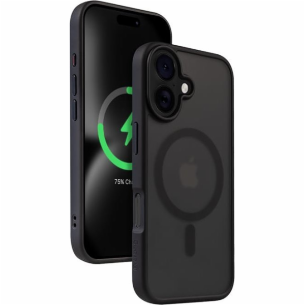 CRONG Kryt MagSafe Hybrid Frost MAG pro iPhone 16 (černý)