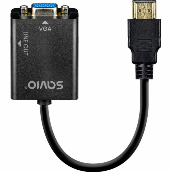 Savio HDMI-VGA adaptér se zvukem AK-76